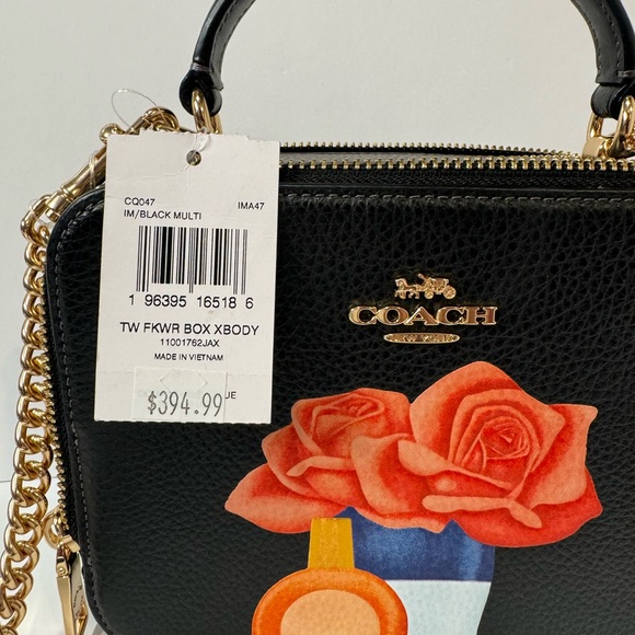 Coach Tom Wesselmann FKWR Box Crossbody Small Handbag BlackLeather. BrandNew.NWT - Picture 6 of 10